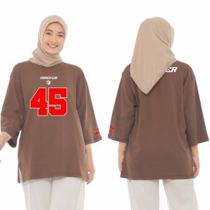 Forever Cloth Kaos Oversize 7/8 wanita kekinian atasan hijab style cotton combed 24s