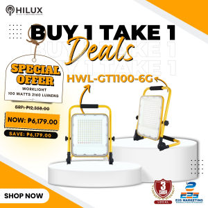 BUY 1 TAKE 1 - HiLux Rechargeable LED Work Light 100Watts 2160 Lumens IP65 Daylight HWL-GT1100-C6