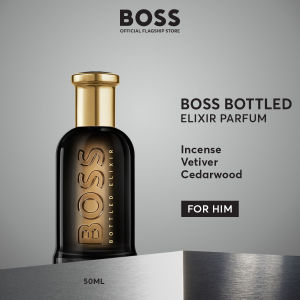 BOSS Bottled Elixir Parfum for Men 50ml | 100ml - Incense Vetiver Cedarwood - Ambery Woody Perfume | by HUGO BOSS Fragrances