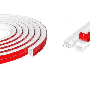 Self-Adhesive PVC Floor Cord Guard 5M Length White Wall-Mounted Wire Hider for Home/Office Cable Management