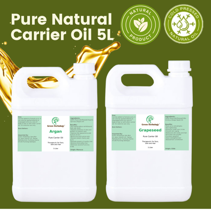 Cold Pressed Carrier Oil (Face Oil, Body Oil, Hair Oil) 5 Liter Lazada