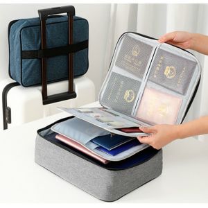 Document Storage Bag Multilayer With Lock Large Capacity Briefcase Portable Travel bags For Certificate File Organizers