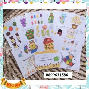 Bộ học liệu bóc dán thế giới xung quanh cho bé