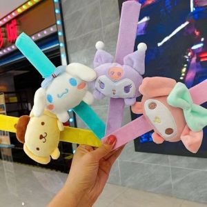 Sanrio Hello Kitty Melody Wristband Slap Bracelets & Kuromi Plush Clap Toy