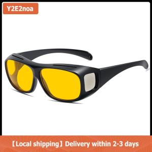 【Local shipping】 High Definition Night-vision Device For Male And Female Drivers Wind Proof Glasses Tearing Sunglasses UV Proof Sunglasses