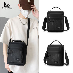 ผู้ชายแฟชั่น LouisWill กระเป๋าสะพายข้างผ้ากระเป๋าสะพายด้านหลังกระเป๋ากระเป๋าลำลองผู้หญิงจุได้เยอะกันน้ำน้ำหนักเบากระเป๋าถนนลำลองสำหรับการเดินทางกลางแจ้ง