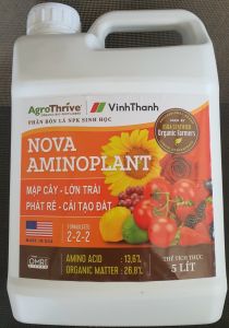 Phân bón lá NPK Sinh học NOVA AMINOPLANT Mập cây - lớn trái- phát rễ- cải tạo đất can 5 lít.