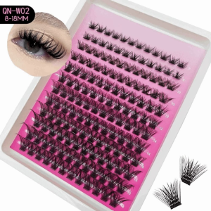 MUSASI 3D Mink Effect Segmented False Eyelashes Natural Anime Look 8-18mm DIY Grafting Eyelashes Lightweight Large Capacity Lash Clusters DIY Eyelashes Makeup