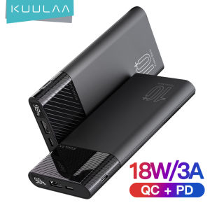 [50% OFF Voucher]KUULAA 18W Power Bank 10000mAh Portable Charging PowerBank 10000 mAh USB-C PoverBank External Battery Charger For Xiaomi Mi 9 8 iPhone