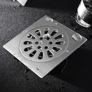 10x10cm Square Floor Drain 304 Stainless Steel Laundry Utility Fixtures Laundry Sinks Set Shower Drains