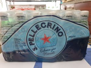 1 thùng nước khoáng thiên nhiên có ga tự nhiên 500ml  hiệuvSanpellegrino (bao gồm 24 chai nhựa) nhập khẩu Italia