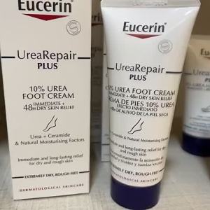 Eucerin UreaRepair PLUS 5%urea foot cream 100ml & UreaRepair PLUS 5%Ure Hand Cream 75ml ครีมบำรุงส้นเท้าและมือเข้มข้น