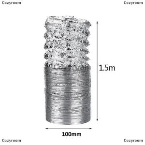 [COD] Cozyroom 4inch Aluminum Ventilator Pipe Air Ventilation Hose Flexible Exhaust Duct 1.5M