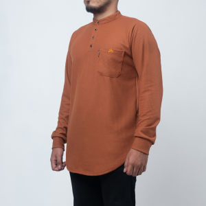 KHOIRUMMAH Koko Kurta Zain - Koko Pria Dewasa - Kurta kasual Lengan Panjang - Black