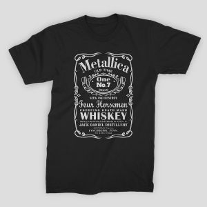 Kaos Band Metallica Whiskey/ Kaos Metallica/ Tshirt Metallica/ Tshirt Band Metallica Whiskey