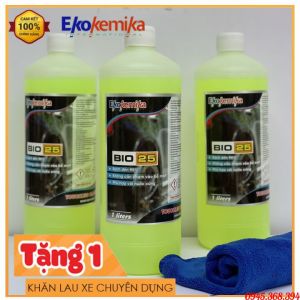 Dung dịch rửa xe không chạm - Nước rửa xe Ô tô  Xe máy ️🎖️ Ekokemika  Bio 25 -  1 Lít  Tặng 1 khăn  5 Lít tặng combo quà