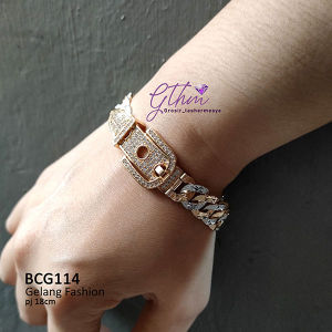 Gelang Belt Mata Mewah Perhiasahn Fashion Import Keren Cocok dipakai pesta jalan-jalan hadiah kado bcg114 gthm