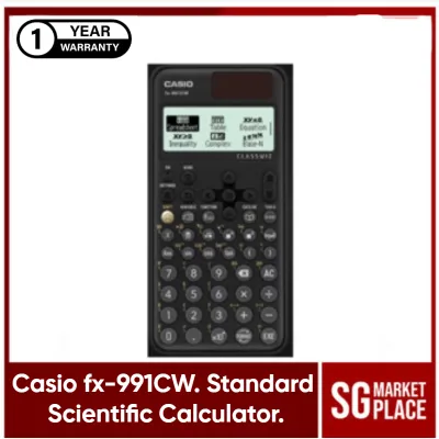 Casio fx-991CW. Standard Scientific Calculator. High-definition & 4-gradation display. Local SG Stock.