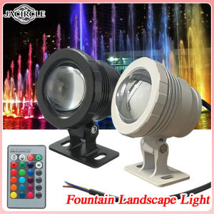 JACIRCLE10W RGB LED Underwater Light RC Smart IP68 Waterproof Spotlight Flood Light Lampu Fountain Pool Pond Outdoor Decor
