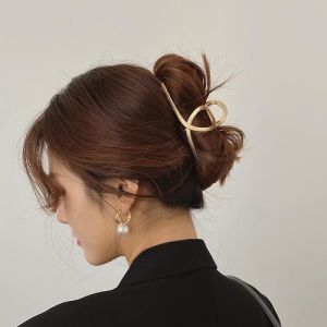 [SG | Super Tight & Smooth] 11.5cm Elegant Metal BIG hair claw for Thick Hair Korean Style Gold & Silver Metallic hair grasping hair clip clamp hair accessories for women