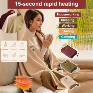 Home Warming Washable Graphene Heating Blanket Office Outdoor Shawl Heated Mattress