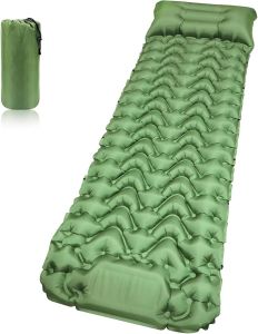 SANLIKE Camping Inflatable Sleeping Pad Camping Mat Waterproof Outdoor Beach Mattress With Pillow Tent mate Waterproof Portable Air Mattress