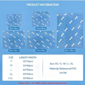 Pet Cooling Pad For Dogs Gel Ice Pad Summer Quick Cooling Sleeping Mat Washable Quick Dry