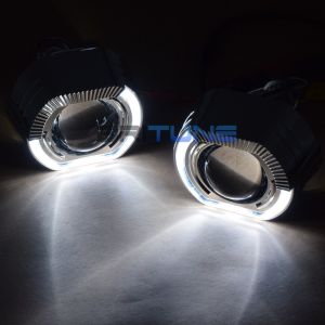 Britune Angel Eyes Projector Headlight Bi-xenon Projector Retrofit H4 Automotive Headlight Lens H1 HID LED Car Motorcycle Lights Accessories