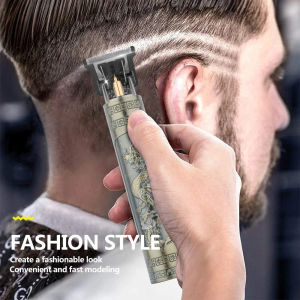 JE.ID Alat Cukur Rambut Tampa Kabel Alat Cukur Kumis Dan Jenggot Alat Cukur Rambut Profesional Hair Clipper Vintage Alat Cukur Dragon Alat Cukur Rambut Elektrik Rechargeable Mesin Cukuran Peralatan Grooming Portable Alat Cukur Mini Elektrik