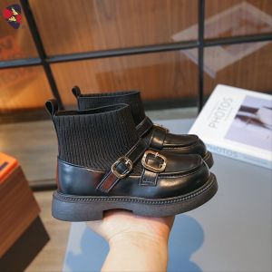 Katerina Fashion Korean Ankle Garter Boots Shoes Plain Kids For Girl #H-93S
