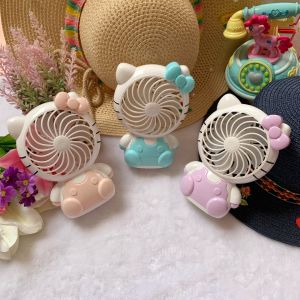 พัดลมตั้งโต๊ะลายคิตตี้ มีไฟ น่ารักมาก