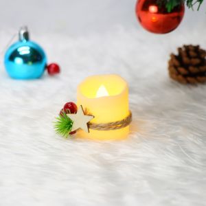 Nến Điện Tử  Nhí NEN17 Đính Phụ Kiện Trang Trí Giáng Sinh Noel