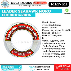 Senar Pancing Kenzi Shock Leader Flourocarbon 20 30 40 50 60 80 lb