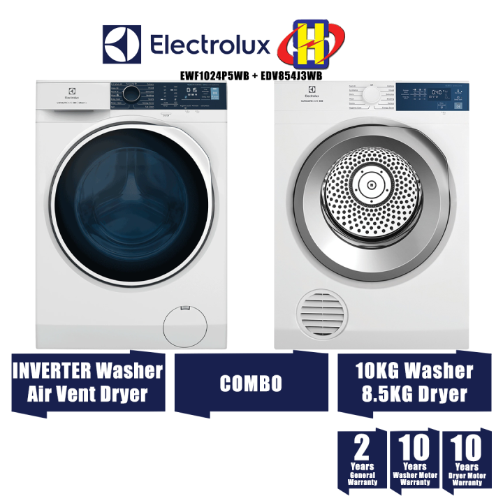 Electrolux Washing Machine And Dryer Combo (10KG/8.5KG) Front Load