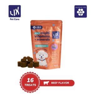LIX Pet Care 22-in-1 Multivitamins + Minerals Value Pack 40g Dog Treats - Immunity Digestion Total Wellness & Energy