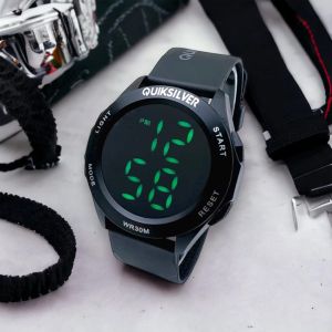 COD Free Baterai - Jam Tangan Pria Quiksilver Tanggal Aktif Tali Kulit Fashion Pria Elegant
