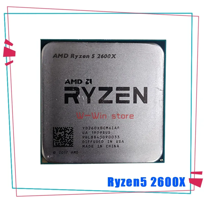 AMD Ryzen 5 2600X R5 2600X 3.6 GHz Six-Core Twelve-Thread CPU ...