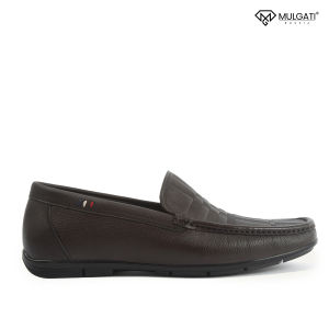 Giày lười nam MULGATI Moccasin da sần vân sọc caro - 105-D37