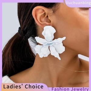 [COD] liuchuanbing Jewellery ต่างหูจีบดอกไม้ที่ไม่สม่ำเสมอสำหรับผู้หญิงย้อนยุคแฟชั่นหรูหราเครื่องประดับหูเครื่องประดับแฟชั่นงานแต่งงานของขวัญ
