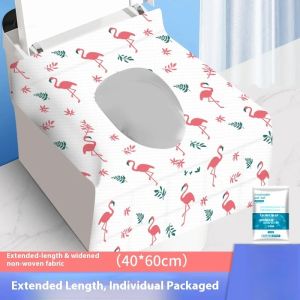FFBH 20pcs Large Toilet Seat Covers Non-Woven Fabric Toilet Seat Cover for Travel Public Bathroom Airplane Hygiene M1Y4T