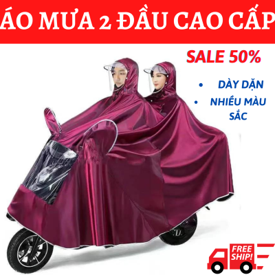 ÁO MƯA 2 ĐẦU CAO CẤP - ÁO MƯA ĐÔI 2 CỔ NHIỀU MÀU CAO CẤP - ÁO MƯA MẸ BÉ TIỆN DỤNG - ÁO MƯA NGƯỜI LỚN 2 ĐẦU VNXK - ÁO MƯA TIỆN DỤNG