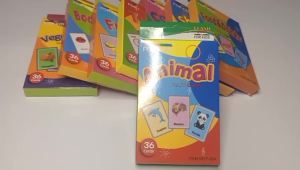 C3 Colorful early childhood education flashcards teaching aids hanging cards and a colorful for time learning Flash Card Flashcard English card making