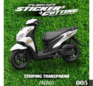 SETIKER STIKER VARAIASI YAMAHA FREEGO - STRIPING TRANSPARA UV NEW DESAIN BESELER TBC005