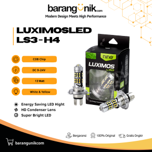 Lampu Depan Laser Motor H4 Scoopy Vixion Ninja Verza Projie Mini Laser LED Putih Kuning LS3 LUXIMOS