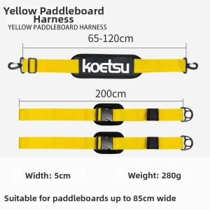LUMINOU 2pcs Portable Adjustable Surfboard Shoulder Belt 65~120cm 4 Colors Paddle Board Shoulder Strap Carrier High Quality Stand Up Surf Accessories for Surfboards