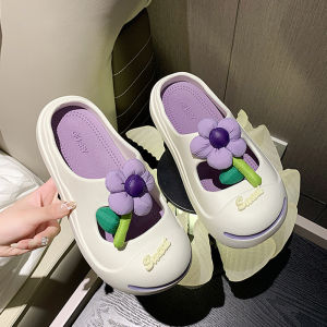 LHMonday แนะนำเลย👑 รองเท้าแฟชั่น รองเท้าแตะลําลอง พื้นนิ่ม แต่งดอกไม้ข้างหน้า แฟชั่นมากแรง สําหรับสตรี สุดเก๋บอกเลยแนะนำสุดๆ✅