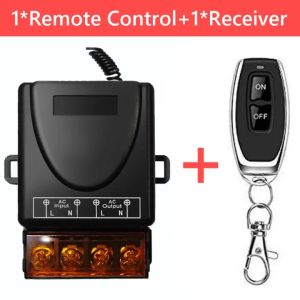 433Mhz AC 220V 30A Wireless Remote Control Switch RF High Power Relay Receiver Module with ON OFF Transmitter for Home Light/Lamp/Lock Remote-Switch