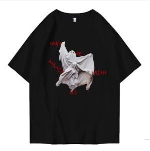 Kaos Warna Hitam Cotton Combed 24S 30S Kaos Distro Motif Keren Dont Be Afraid Tshirt BIG SIZE S M L XL XXL 2XL | Baju Oversize Jumbo Kekinian