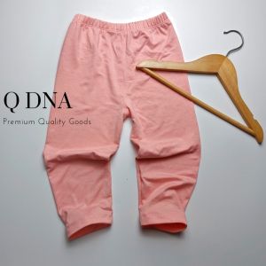 Legging Polos Anak Wanita Perempuan Tipis Ringan Cropped 7/8 Tidak Nerawang Kaos Katun Spandex Super Elastis Menyerap Keringat Bawahan Dalaman Celana Ketat Santai Harian Pinggang Karet Usia 2-10Tahun