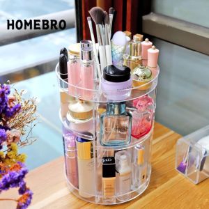 อะคริลิคชั้นวางเครื่องสําอางกล่องวางเครื่องสําอาง หมุนได้360 (1017)
